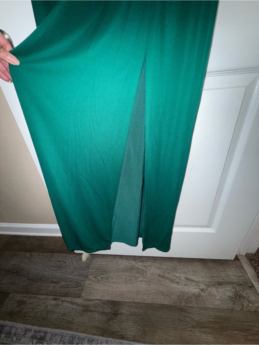 Ralph Lauren Emerald One-Shoulder Ruched Full Length Dress - Picture 5 of 7
